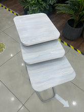 Load image into Gallery viewer, طقم طاولات تقديم مربعة للكنب