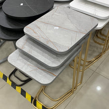 Load image into Gallery viewer, طقم طاولات تقديم مربعة للكنب