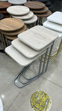 Load image into Gallery viewer, طقم طاولات تقديم مربعة للكنب