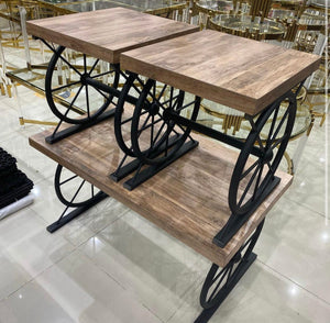 طاولة كوفي محلي شكل عجلات