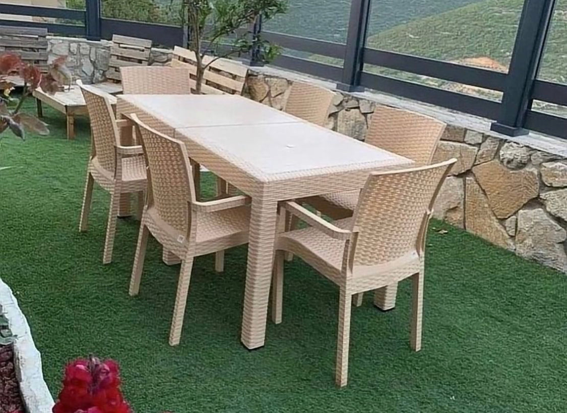 طاولة طعام خارجي ٦ اشخاص